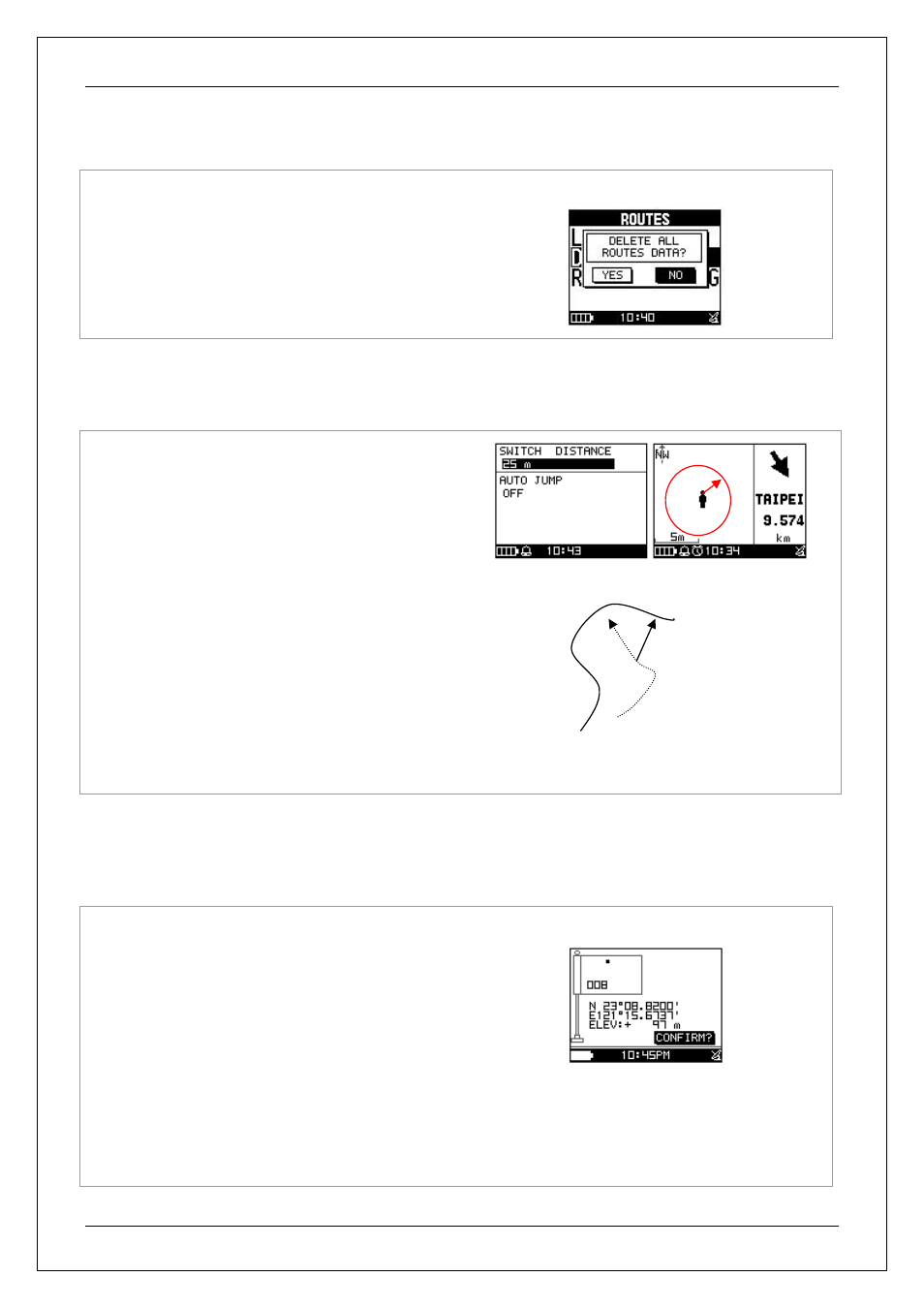 2 delete all, 3 routes setting, 3 save waypoint | USGlobalsat GH-625XT User Manual User Manual | Page 35 / 47