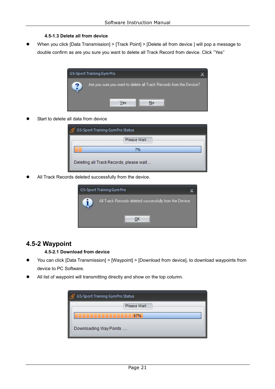 2 waypoint | USGlobalsat GB-580_GB-580P Training Gym Pro Instructions Manual User Manual | Page 21 / 30