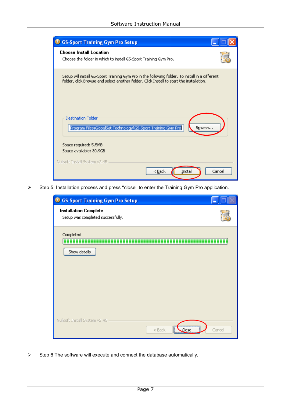 USGlobalsat GB-580_GB-580P Training Gym Pro Instructions Manual User Manual | Page 7 / 30