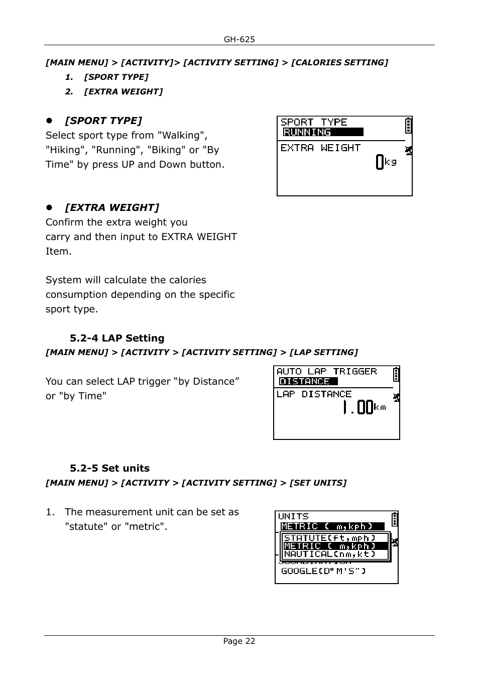 USGlobalsat GH-625B User Manual User Manual | Page 22 / 66