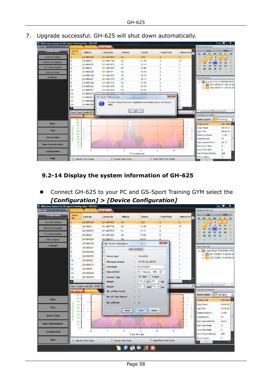 USGlobalsat GH-625B User Manual User Manual | Page 58 / 66