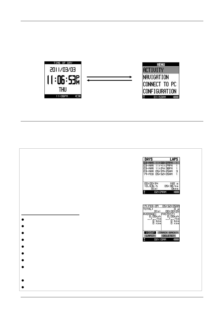 Activity, 2 setting modes, 1 activity info | GLOBALSAT GB-580 User manual User Manual | Page 20 / 42