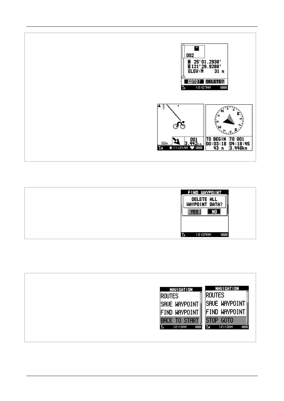 6 back to start /stop goto | GLOBALSAT GB-580 User manual User Manual | Page 31 / 42