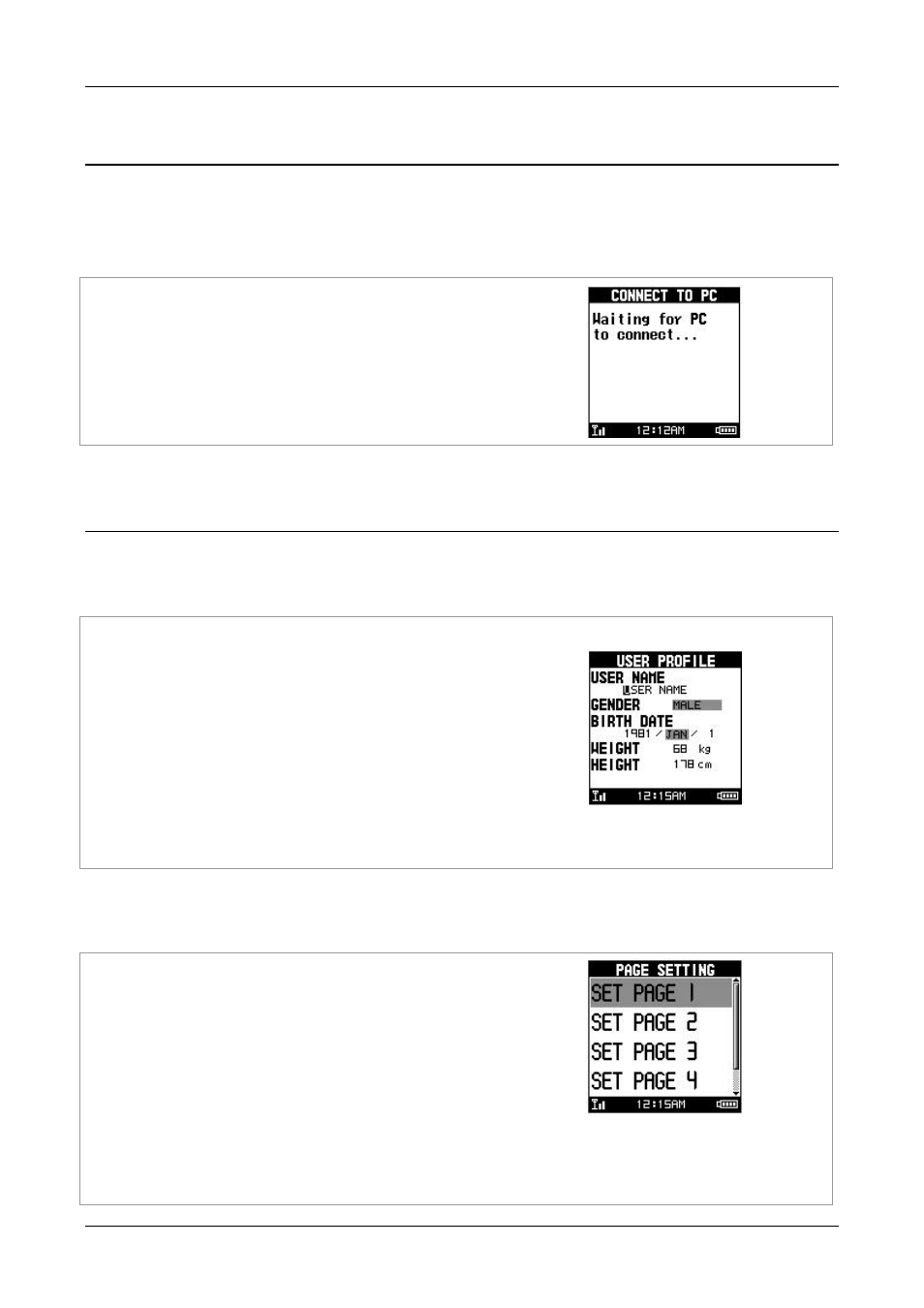 Connect to pc, 11 configuration, 1 user profile | 2 page setting | GLOBALSAT GB-580 User manual User Manual | Page 32 / 42