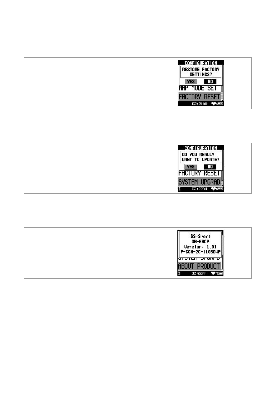 Troubleshooting, 6 factory reset, 7 system upgrade | 8 about product | GLOBALSAT GB-580 User manual User Manual | Page 39 / 42