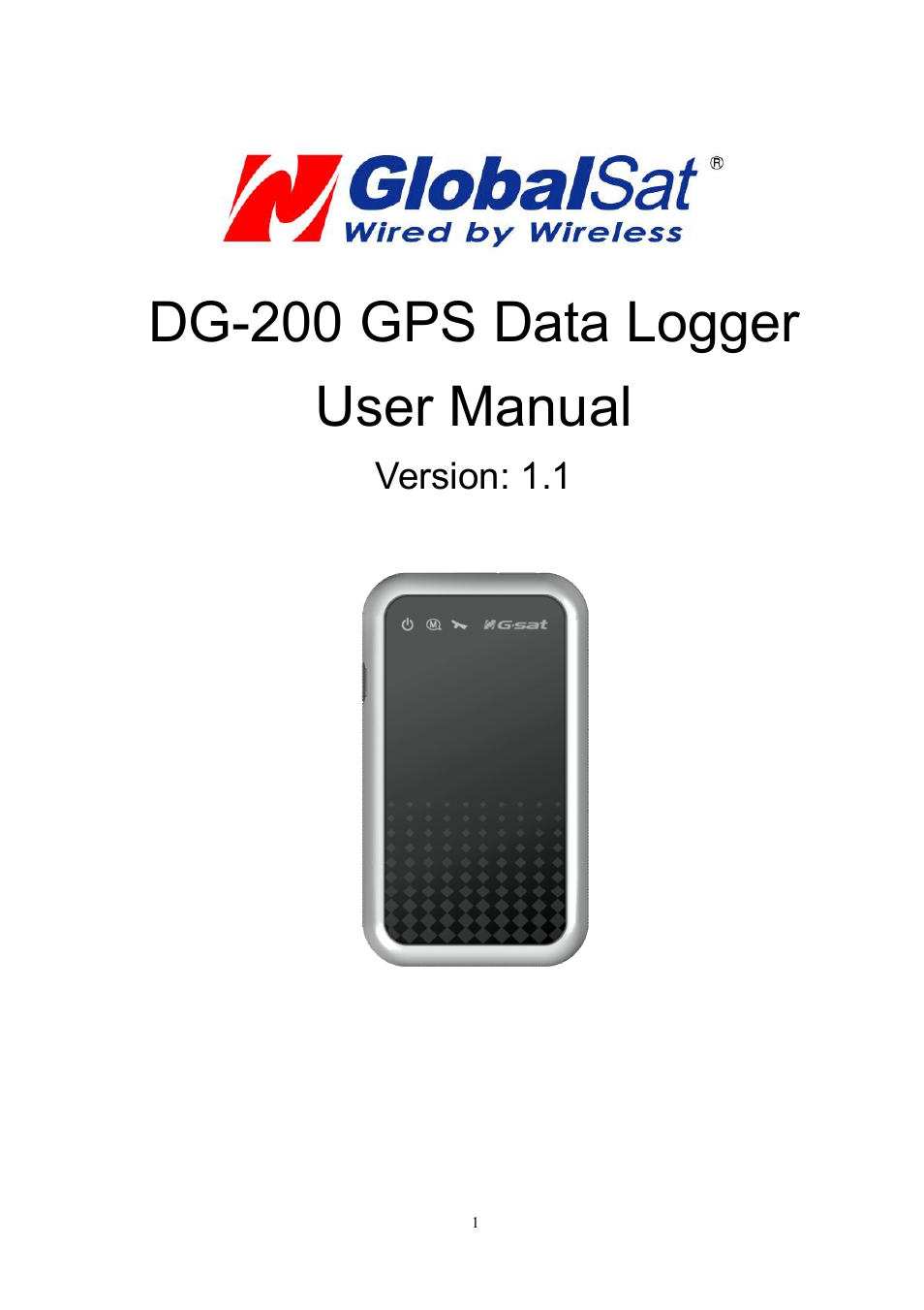 USGlobalsat DG-200 Ver.1.1 User Manual | 25 pages