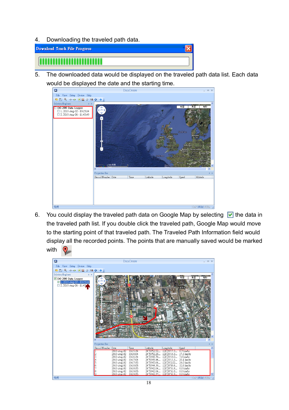 USGlobalsat DG-200 Ver.1.1 User Manual | Page 18 / 25