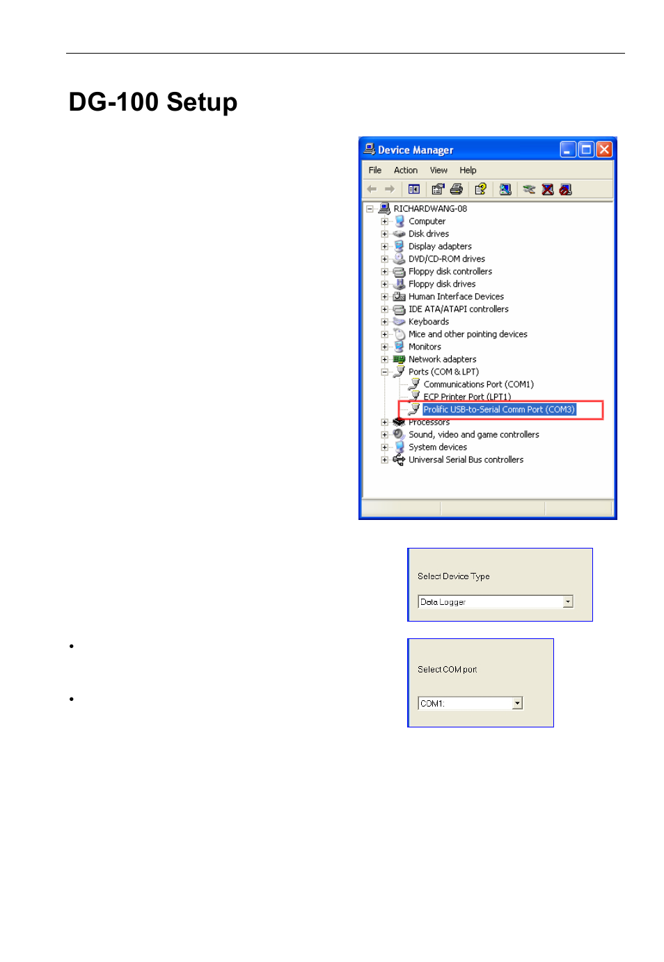 Dg-100 setup | USGlobalsat DG-100 User Guide User Manual | Page 12 / 25
