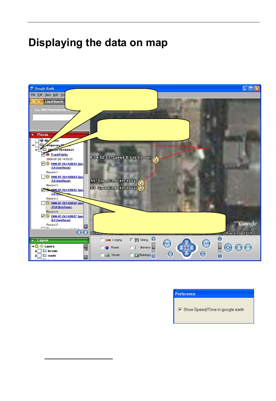 Displaying the data on map | USGlobalsat DG-100 User Guide User Manual | Page 18 / 25