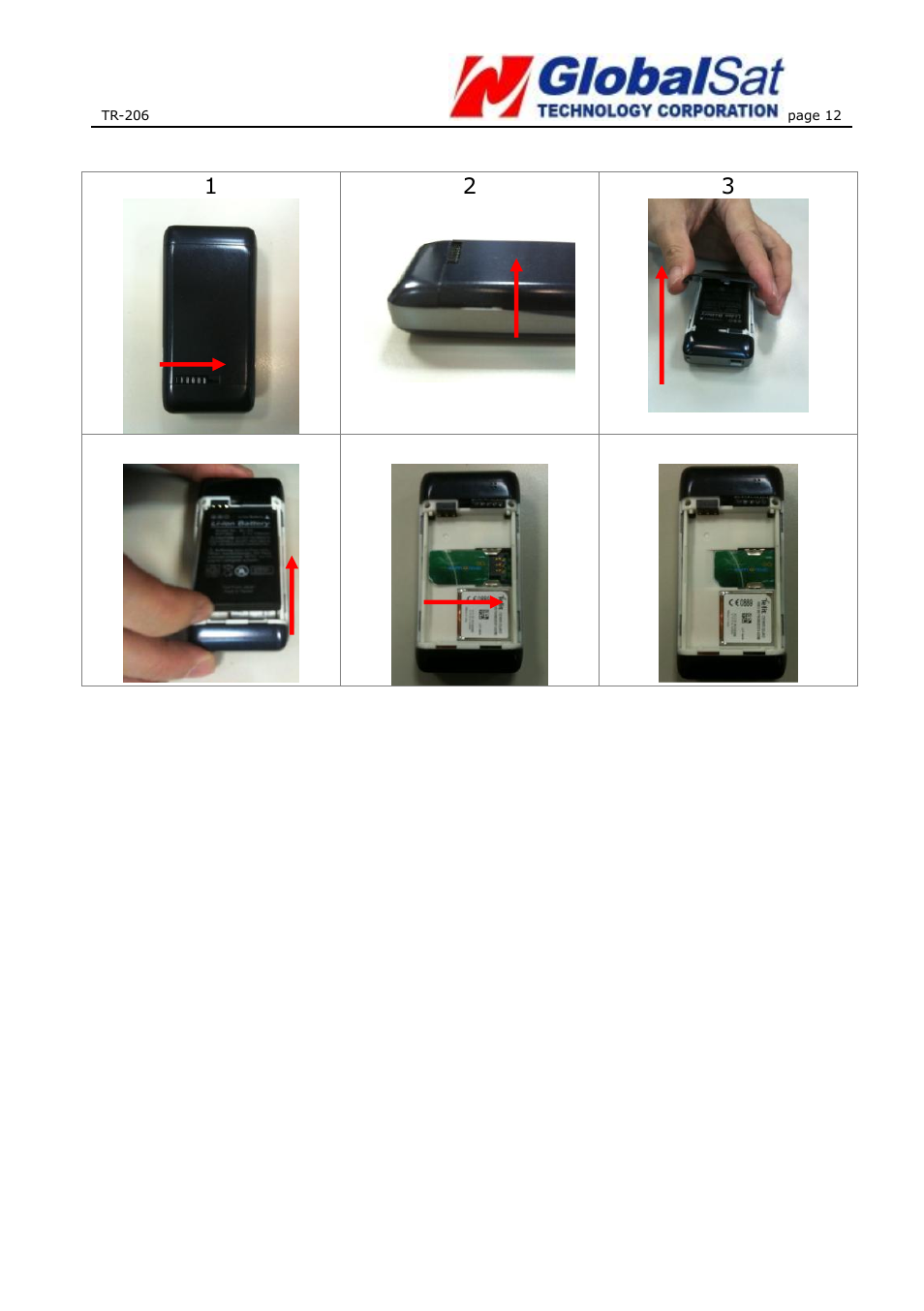 USGlobalsat TR-206 User Guide User Manual | Page 12 / 62