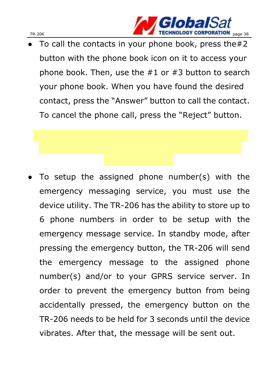 USGlobalsat TR-206 User Guide User Manual | Page 38 / 62