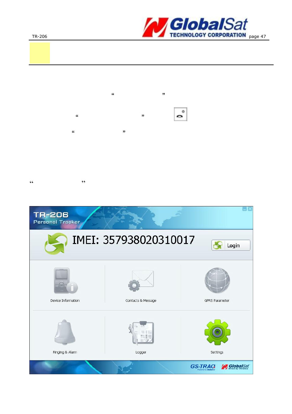 12 device utility operation | USGlobalsat TR-206 User Guide User Manual | Page 47 / 62