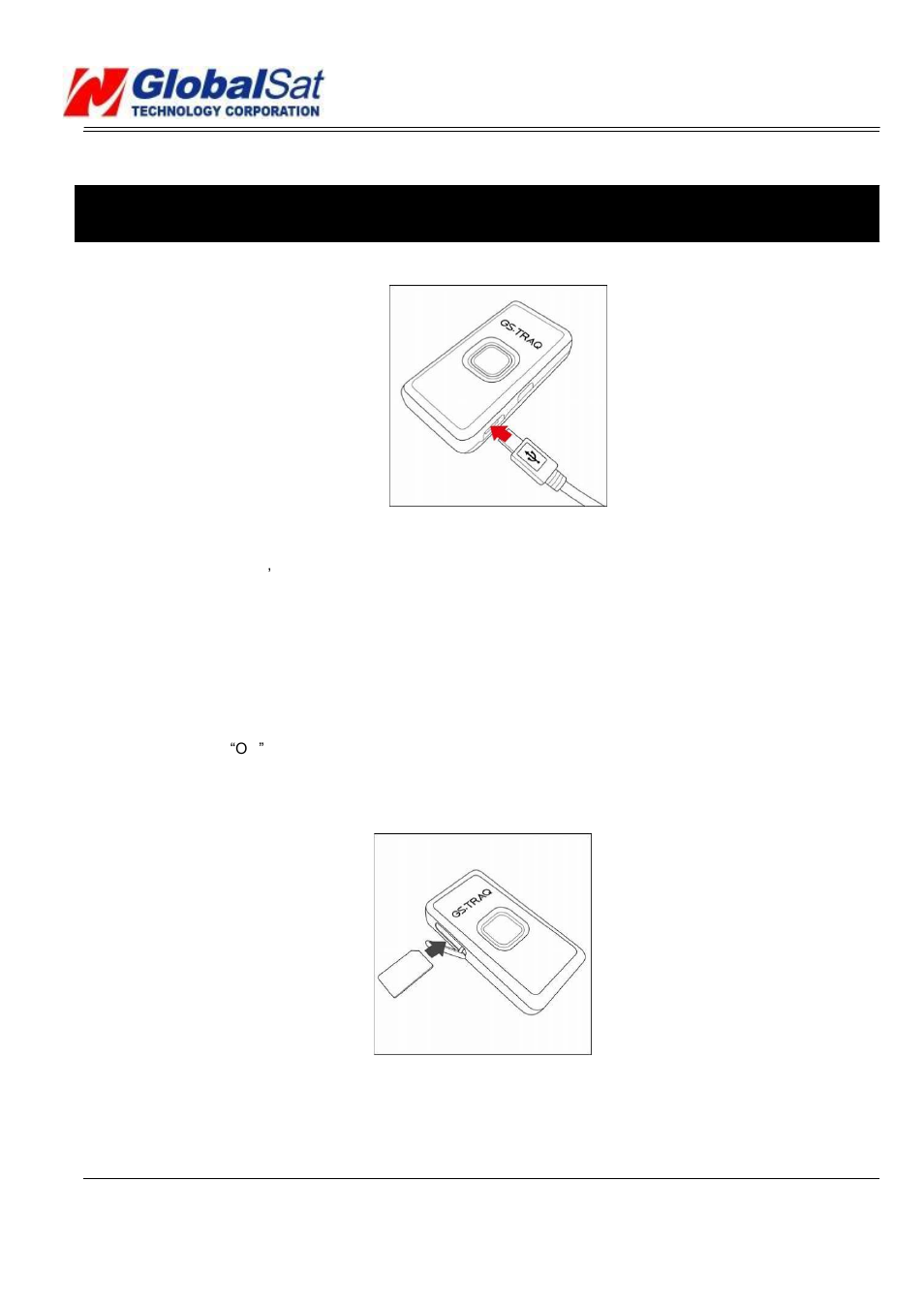 Operation, Tr-203a, 1 battery charging | 2 sim card installation | USGlobalsat TR-203A User Manual | Page 10 / 26
