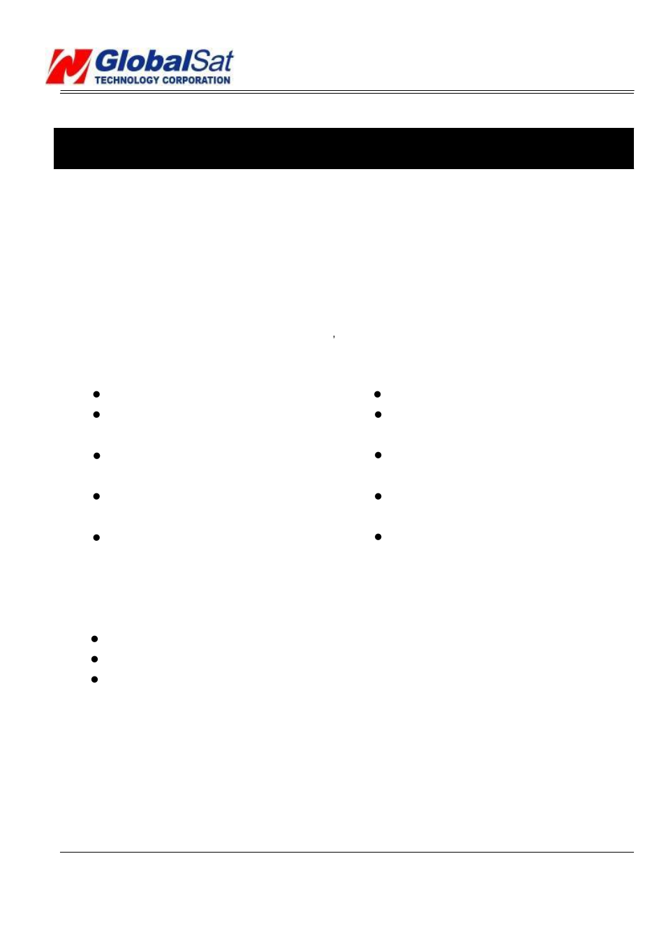 Overview, Tr-203a, 1 introduction | 2 features, 3 required items for tracking | USGlobalsat TR-203A User Manual | Page 6 / 26