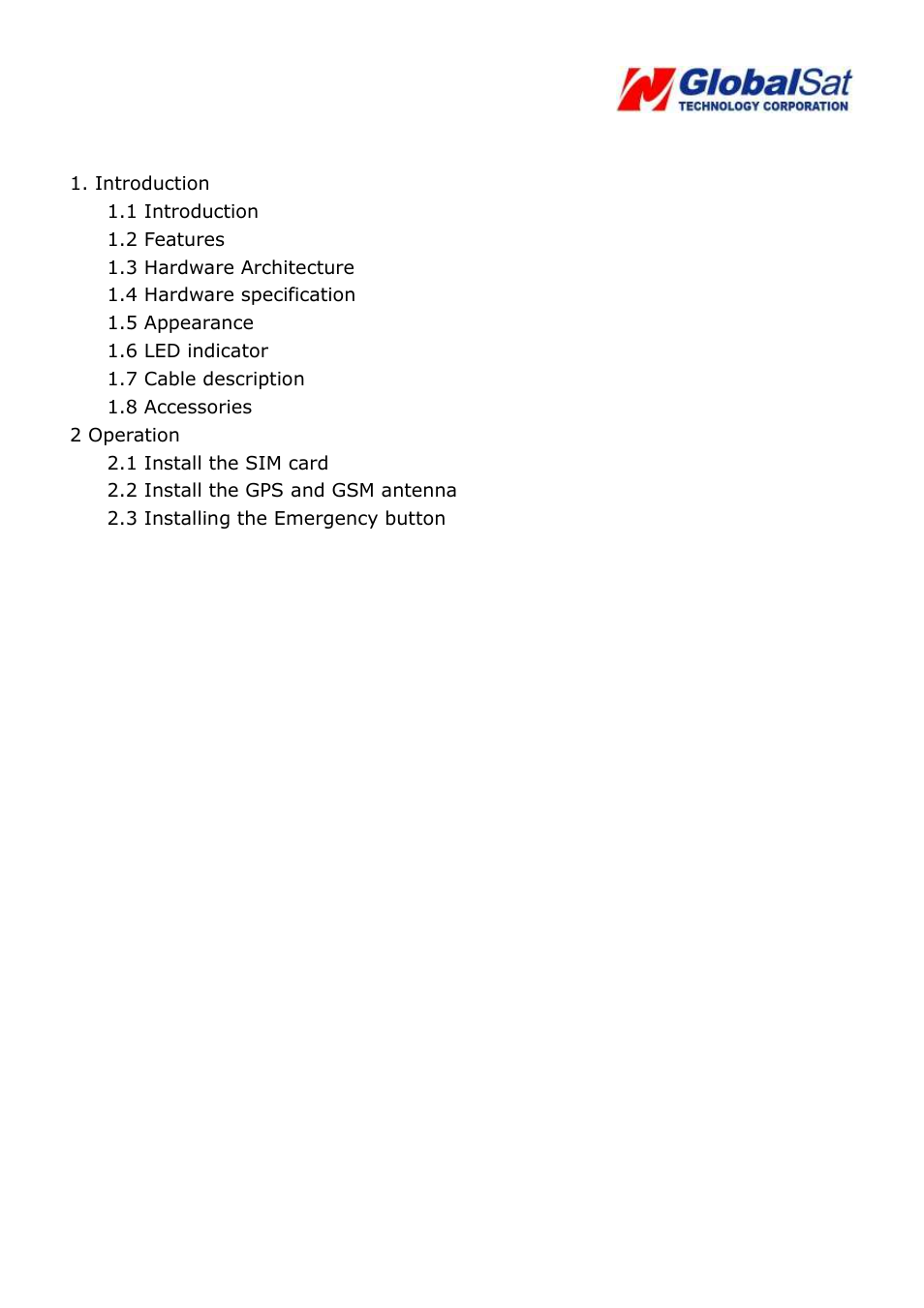 USGlobalsat TR-600 User Manual | Page 2 / 13