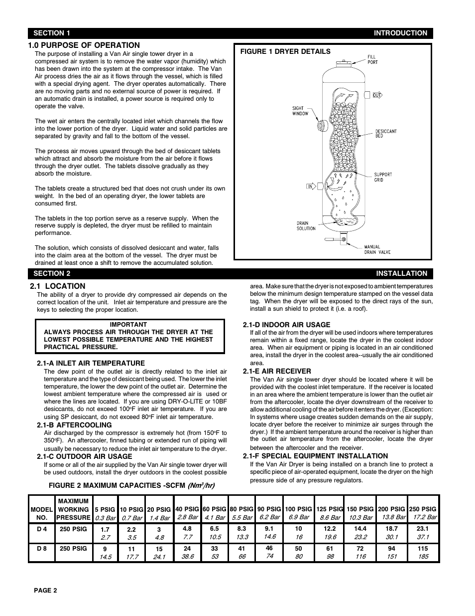 Van Air Systems D8 User Manual | Page 2 / 8