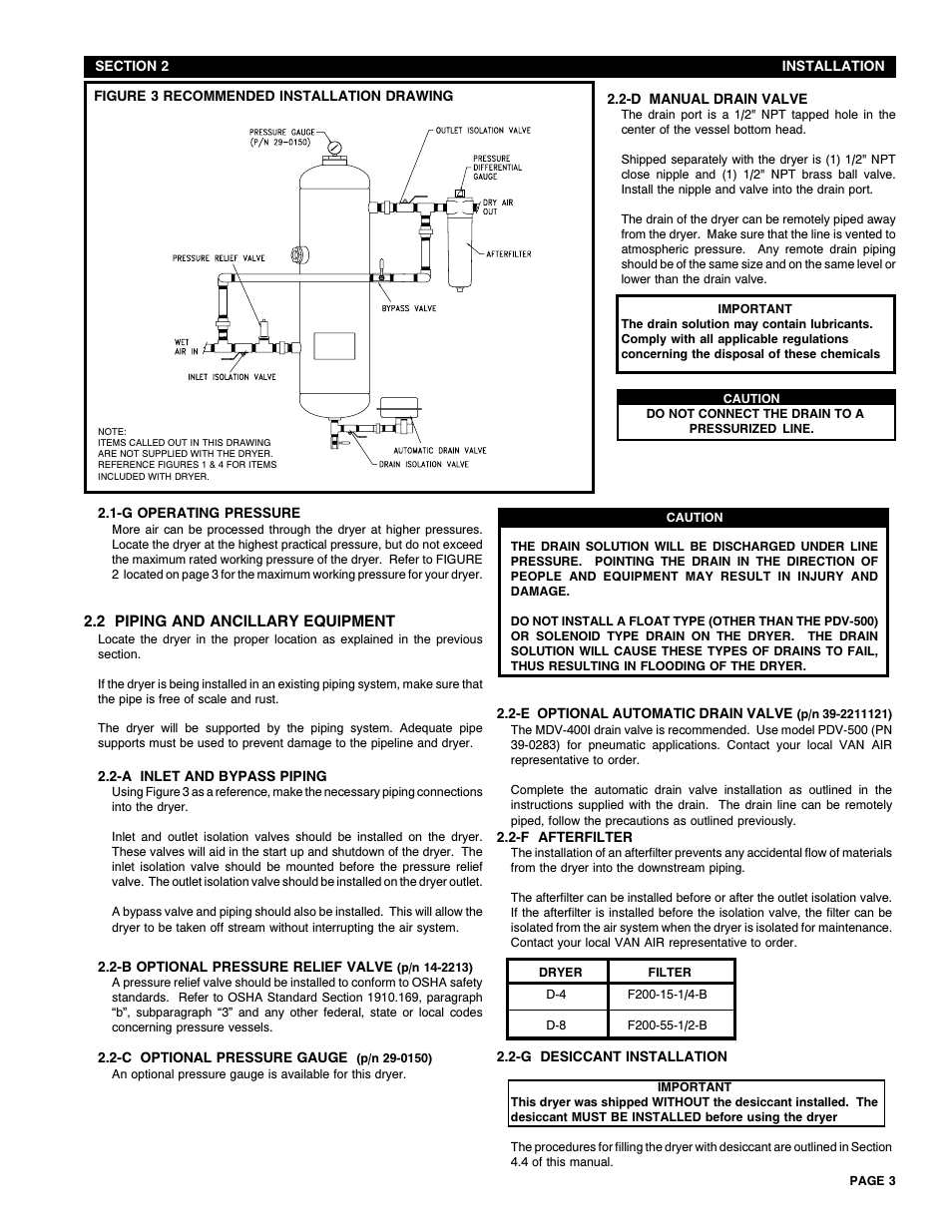 Van Air Systems D8 User Manual | Page 3 / 8