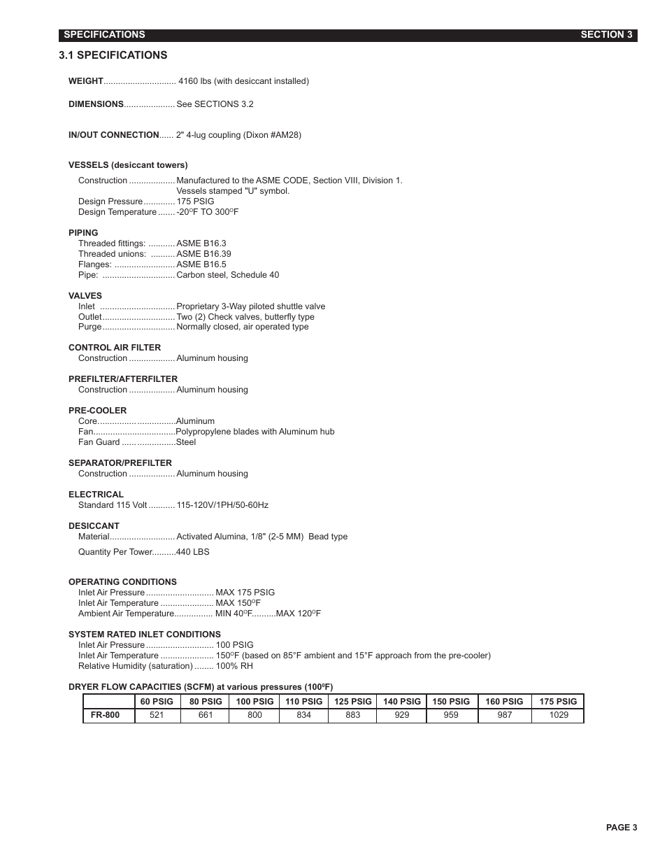 Van Air Systems FR-800 User Manual | Page 3 / 19