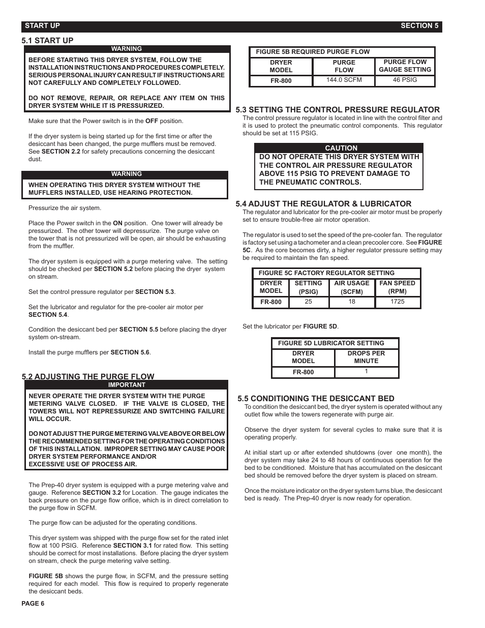 Van Air Systems FR-800 User Manual | Page 6 / 19