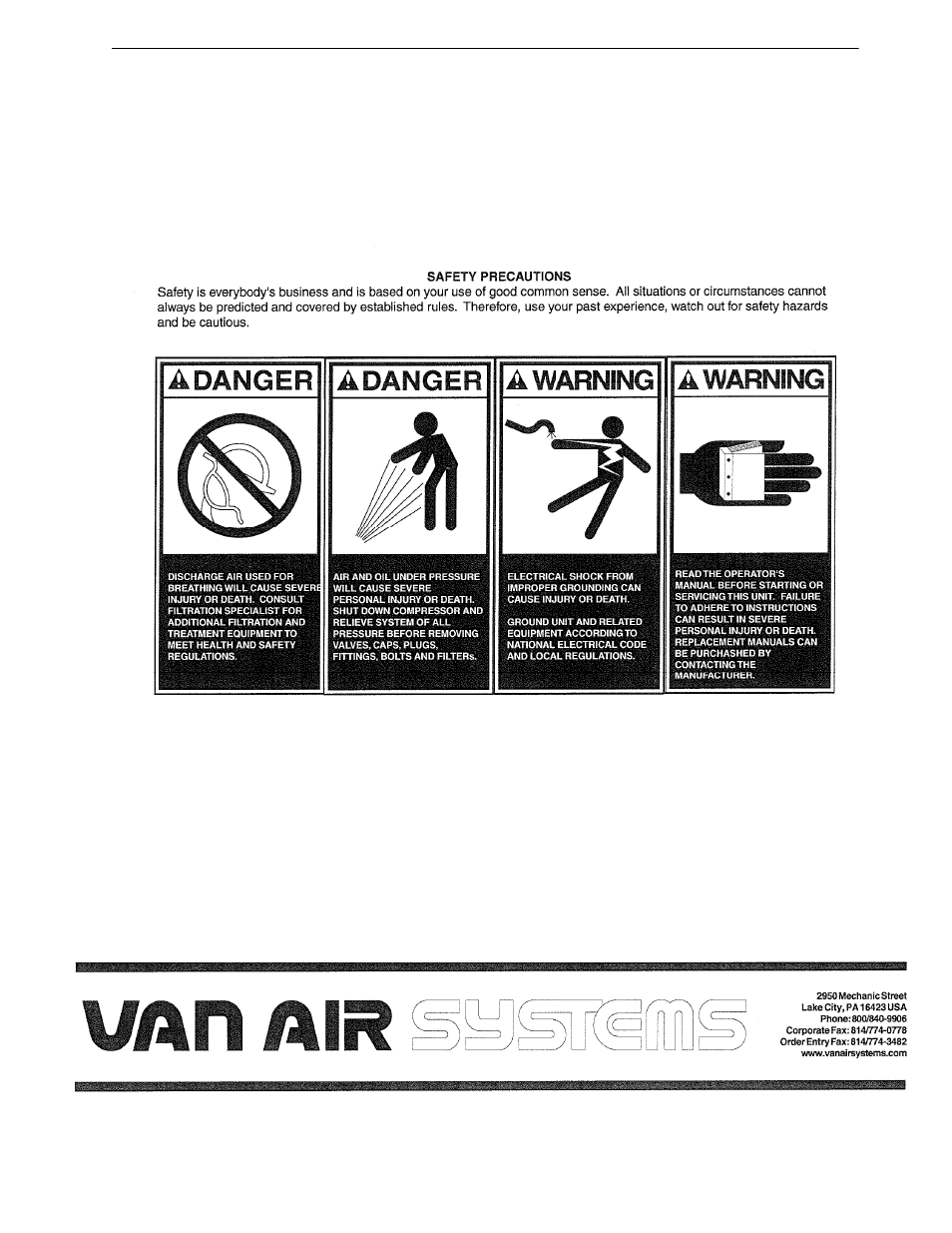 Page 12 | Van Air Systems MHL3-MHL50 User Manual | Page 12 / 12