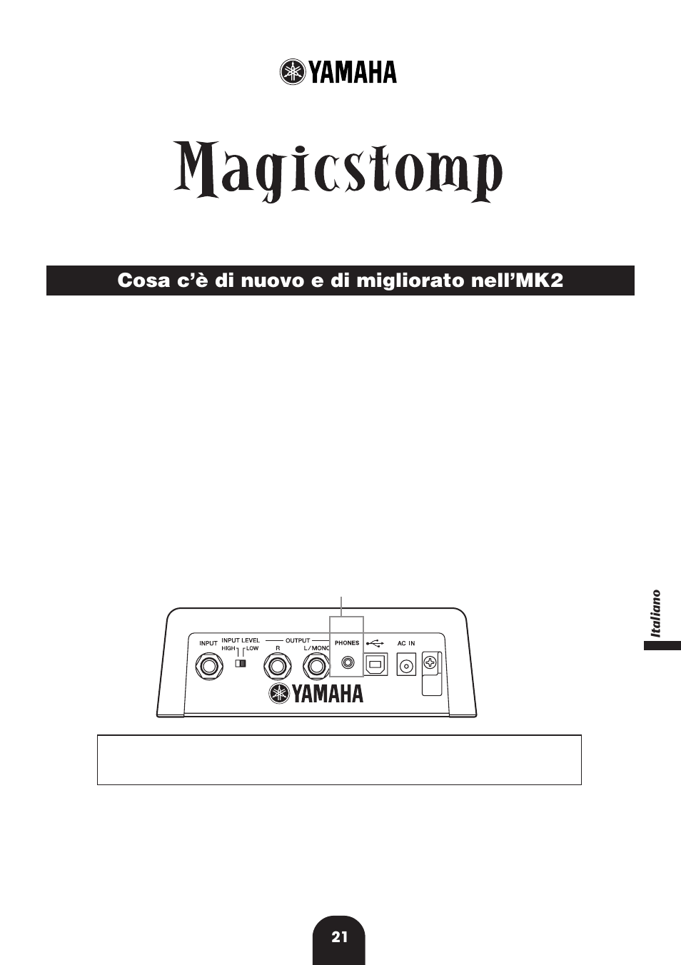 Yamaha Magicstomp User Manual | Page 21 / 36