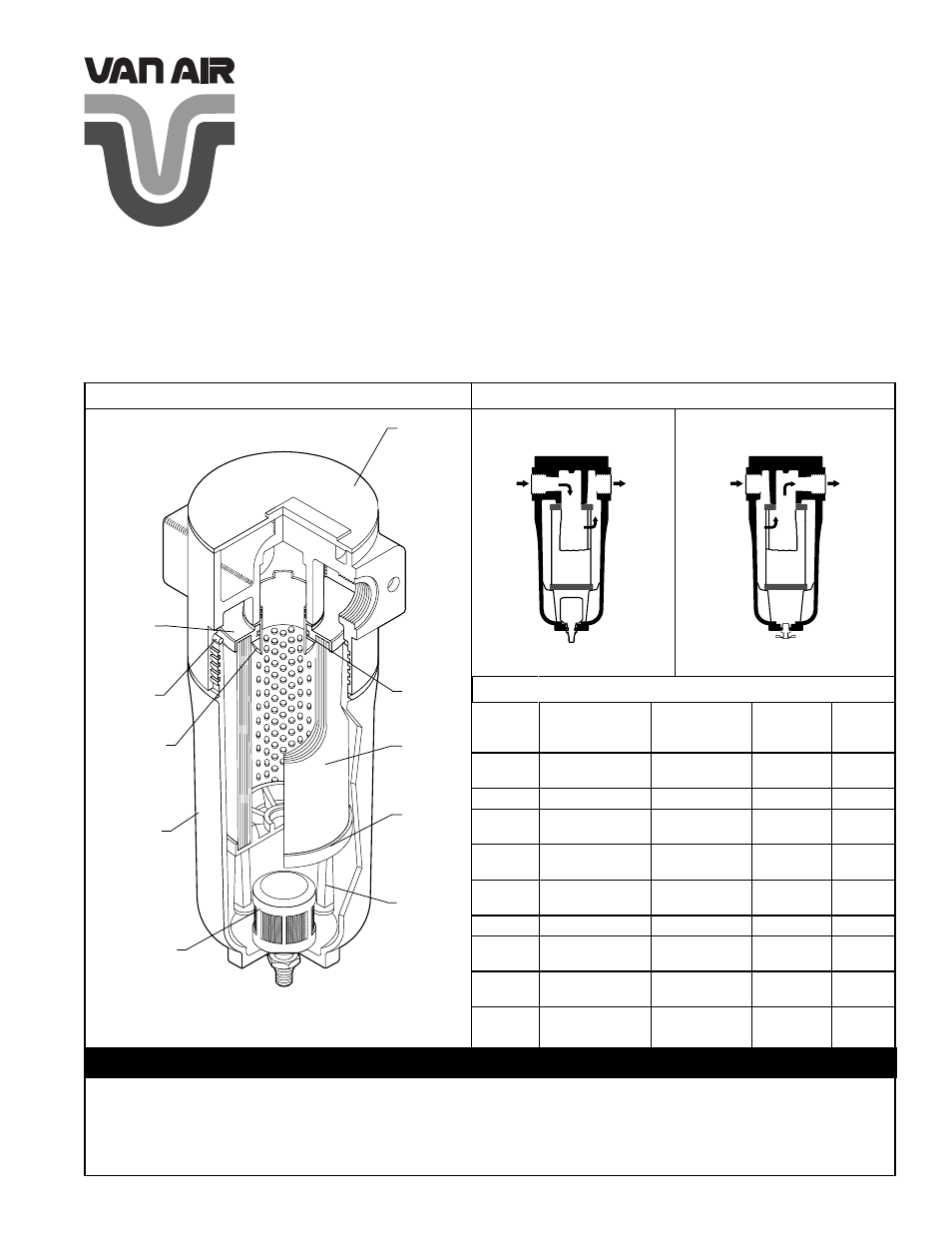 Van Air Systems E200 Elements User Manual | 4 pages