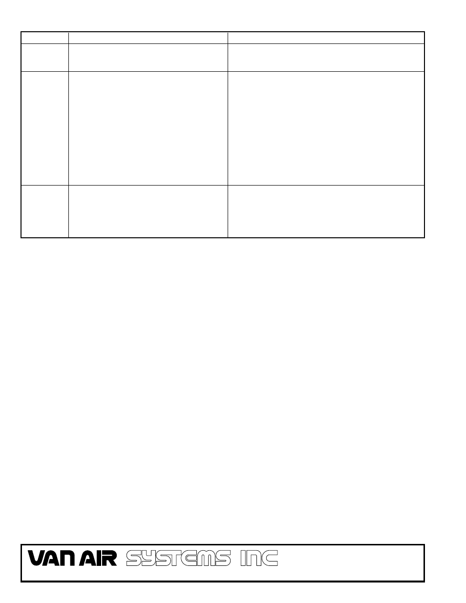 Warranty, Troubleshooting | Van Air Systems F102 Series User Manual | Page 4 / 4