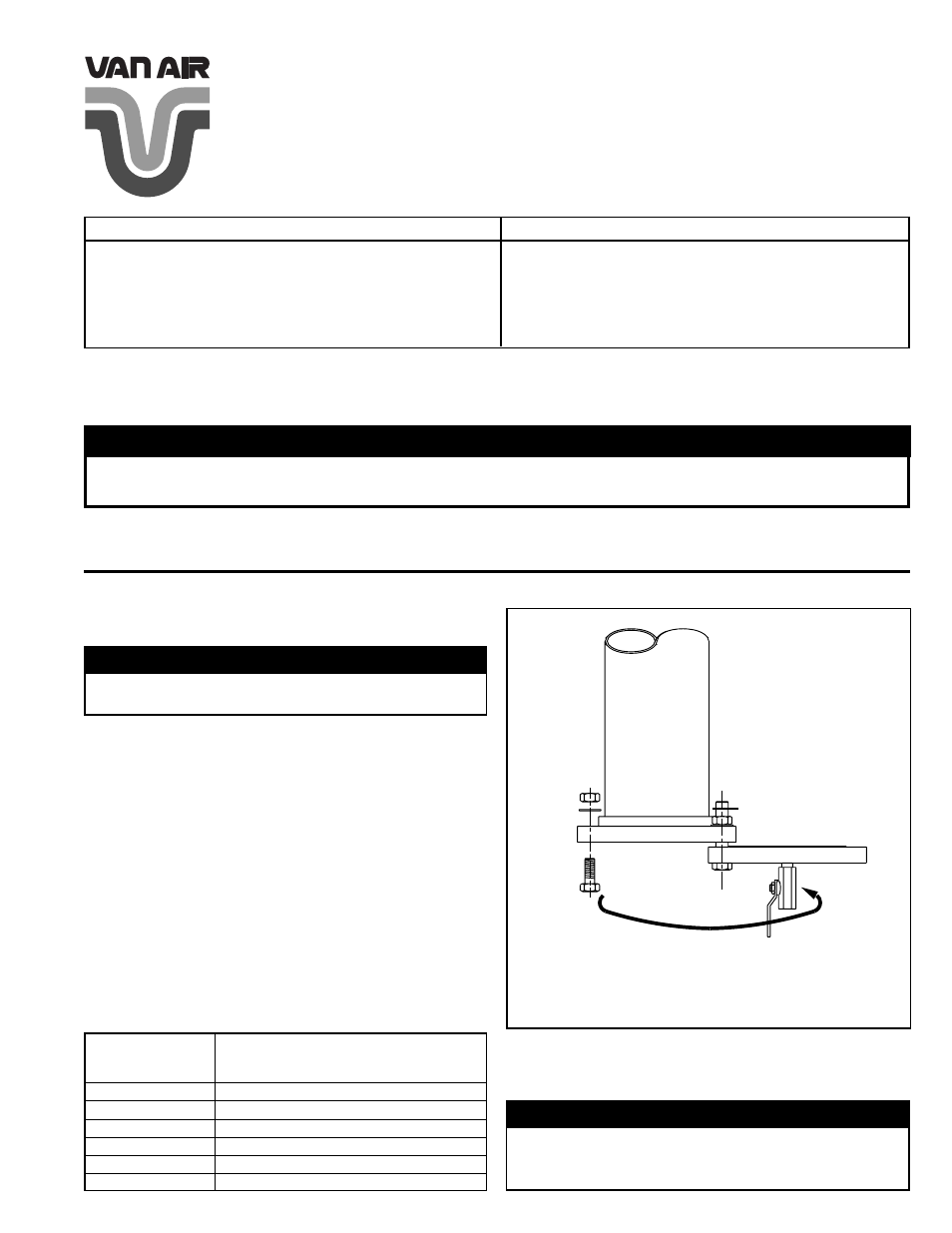 Van Air Systems E102 Elements User Manual | 4 pages