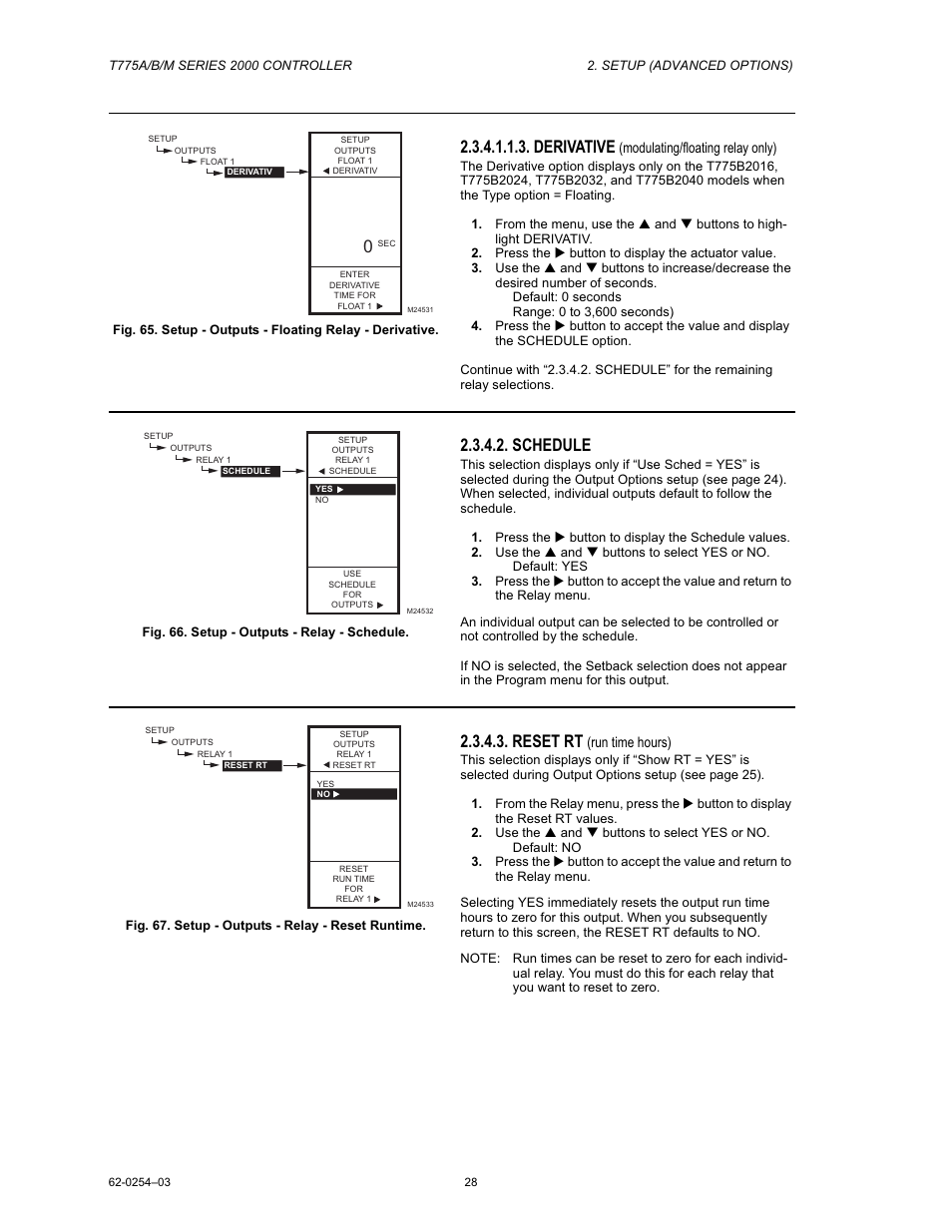 Derivative, Schedule, Reset rt | Van Air Systems FP-3 Kit User Manual | Page 36 / 44