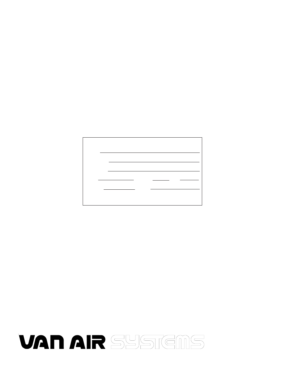 Van Air Systems FP-3 Kit User Manual | Page 8 / 44
