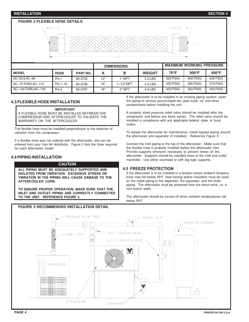Van Air Systems AC 50 to 130 User Manual | Page 4 / 8