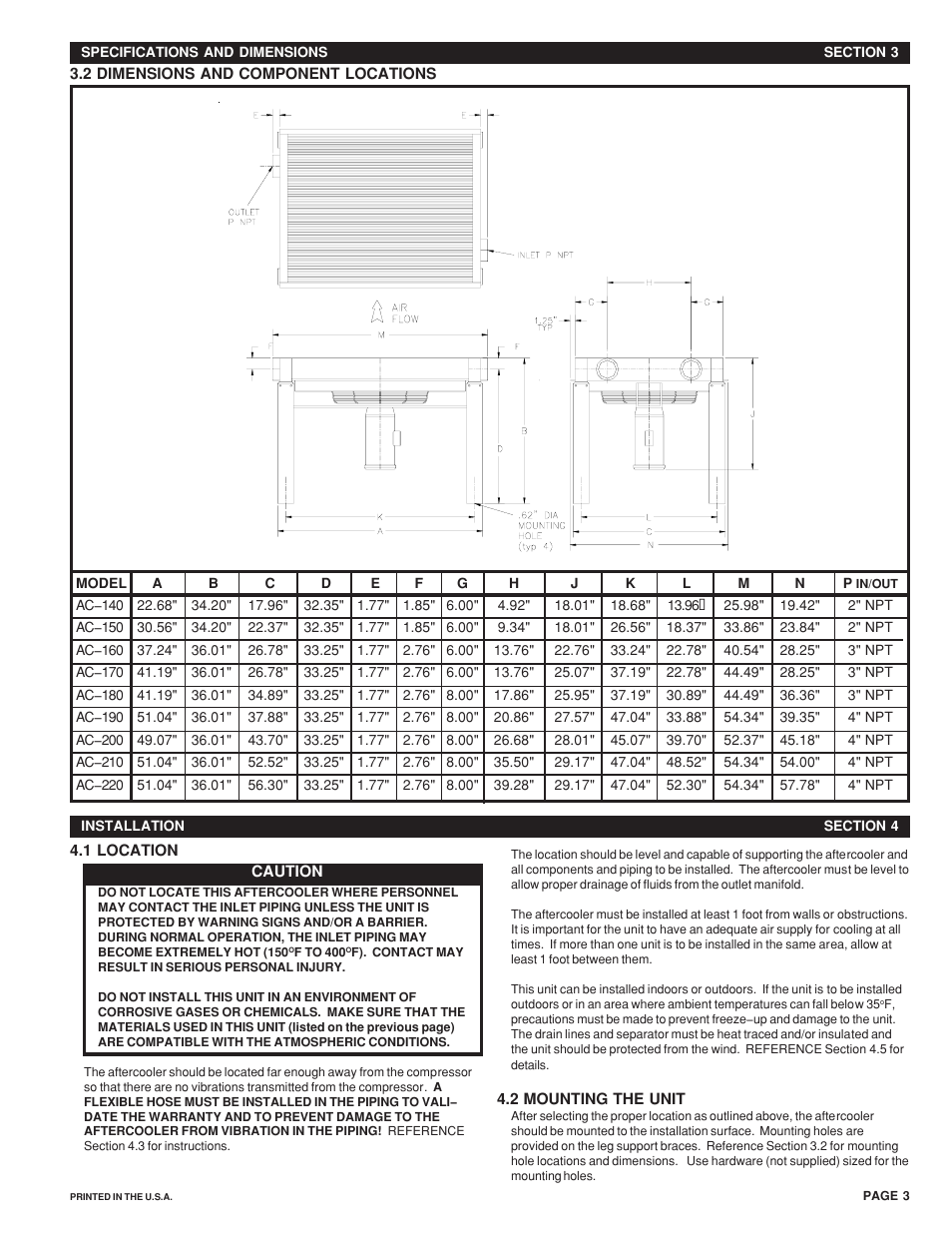 Van Air Systems AC 140 to 220 User Manual | Page 3 / 8