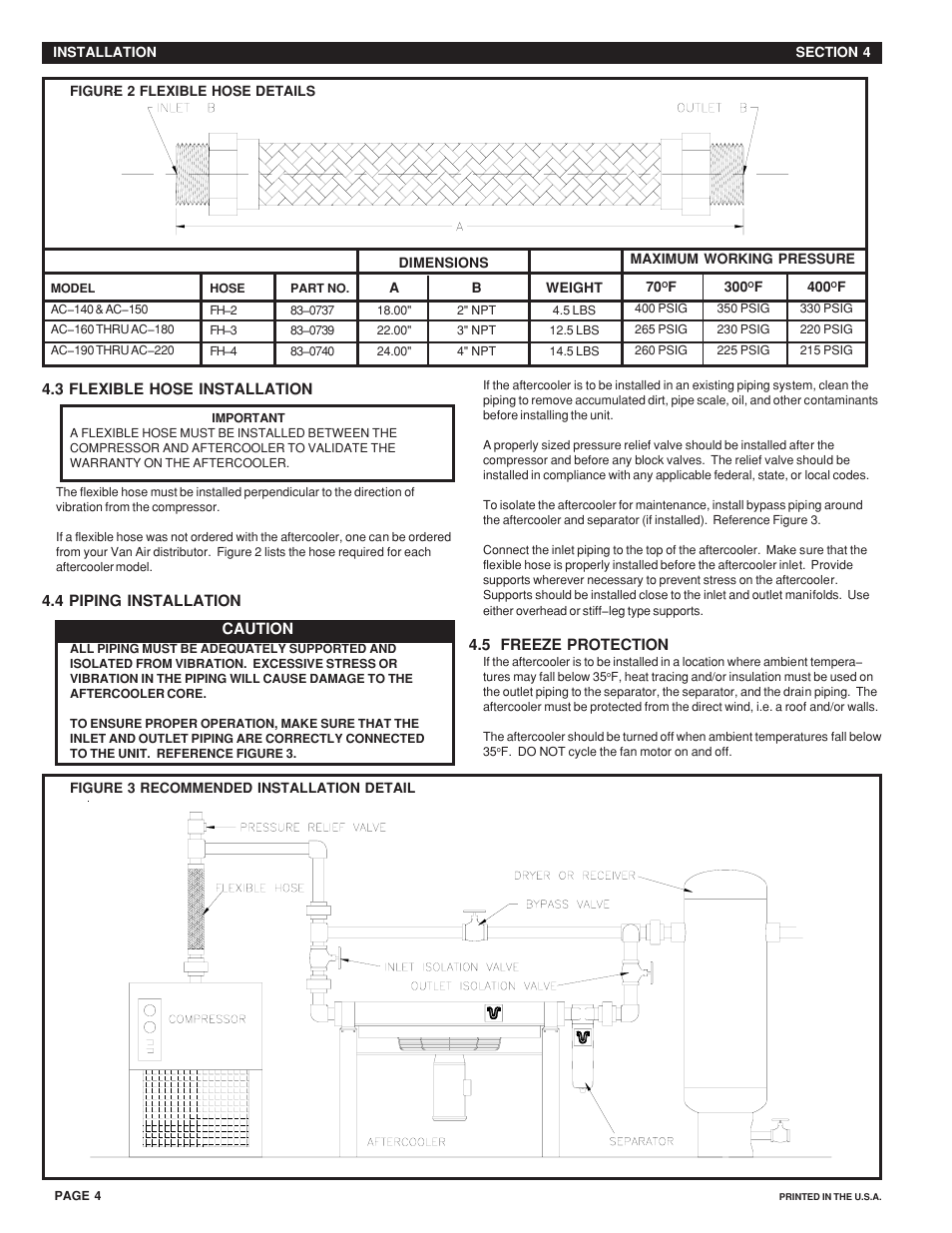 Van Air Systems AC 140 to 220 User Manual | Page 4 / 8