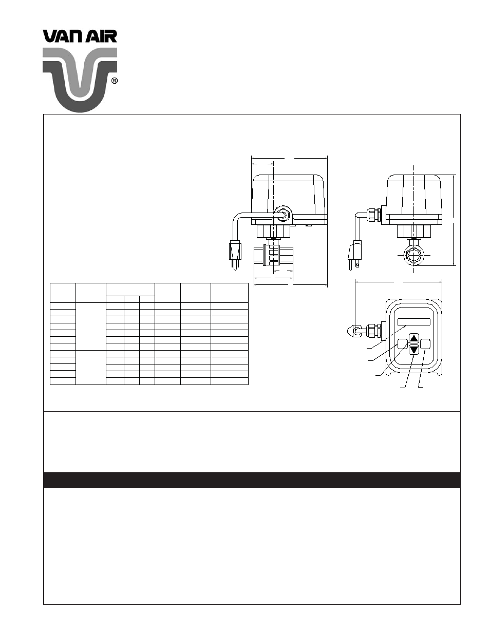 Van Air Systems Sentinel MDV-400L Series User Manual | 4 pages