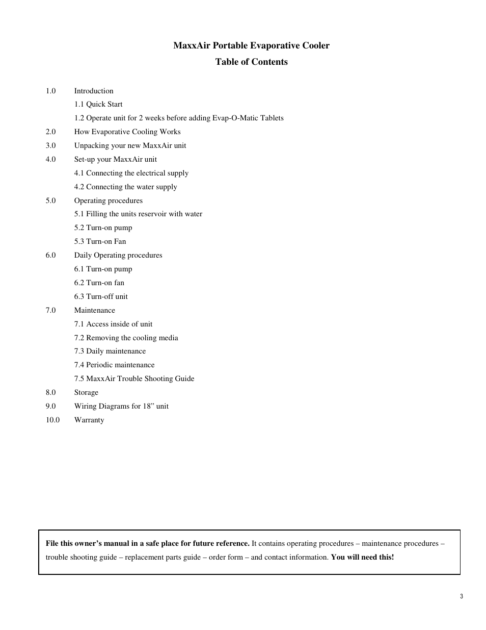 Ventamatic EC18DVS Manual User Manual | Page 3 / 9