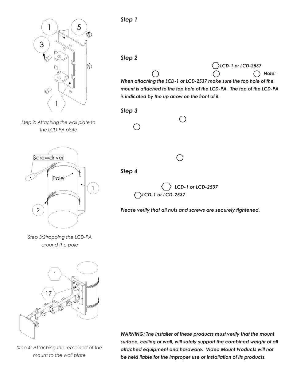 Enjoy your mount | Video Mount Products LCD-PA User Manual | Page 3 / 3