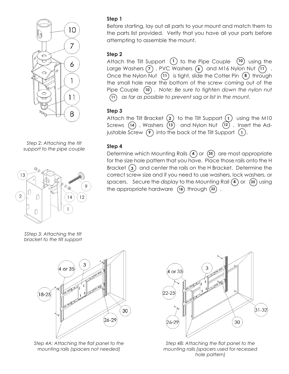 Video Mount Products PDS-LCHB User Manual | Page 3 / 4