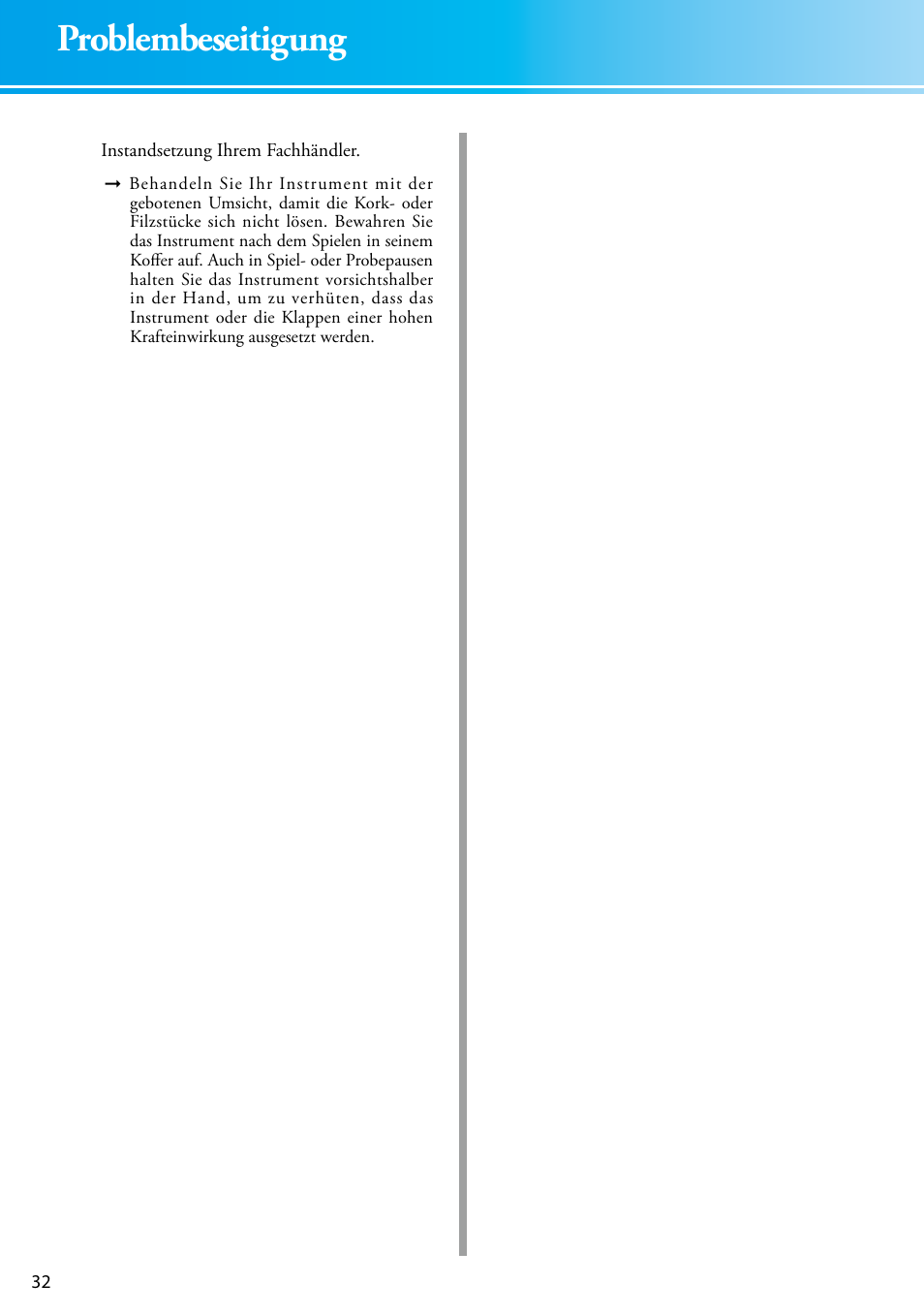Problembeseitigung | Yamaha YCL-681 II User Manual | Page 12 / 16