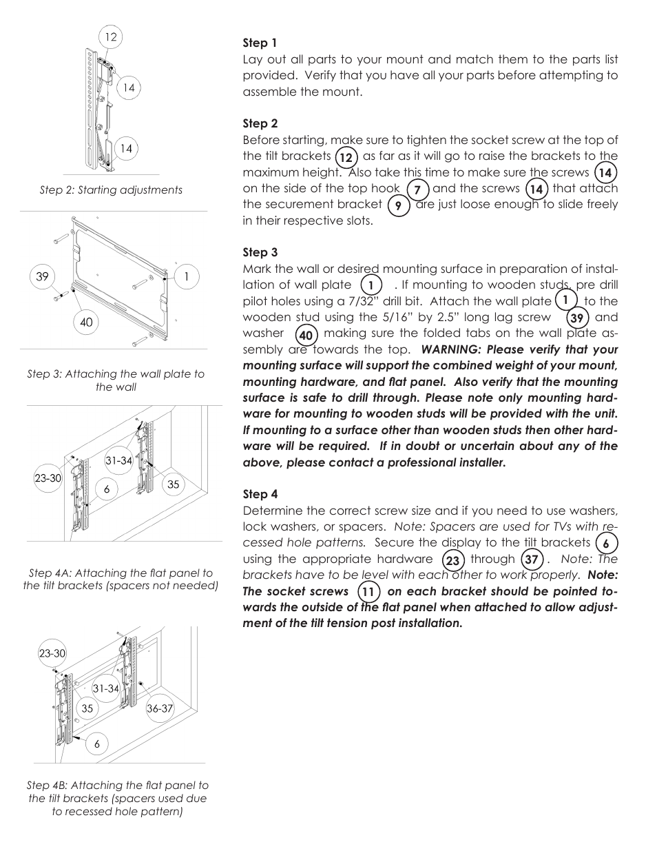 Video Mount Products FP-MFTB User Manual | Page 3 / 4
