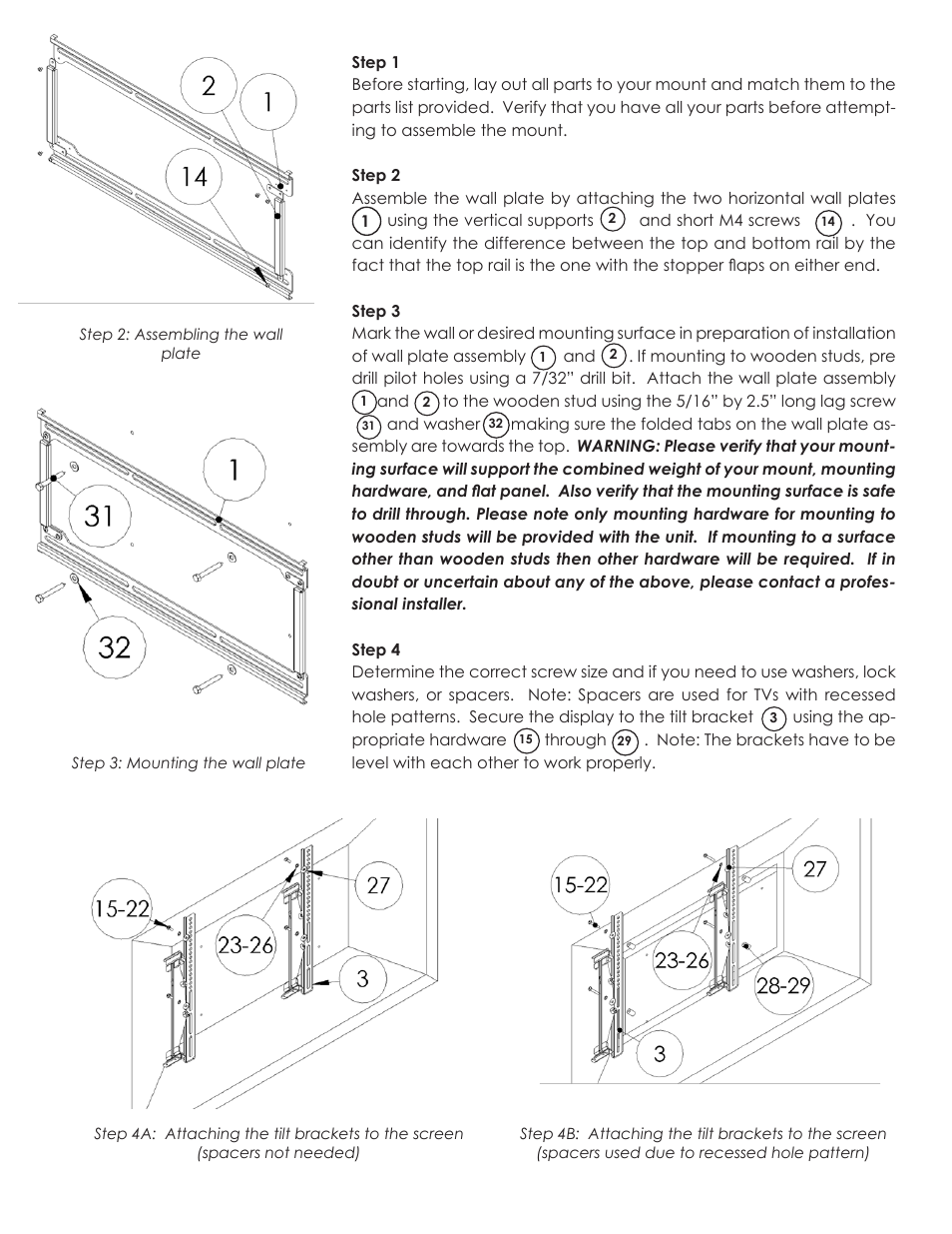Video Mount Products FP-XMFTB User Manual | Page 3 / 4