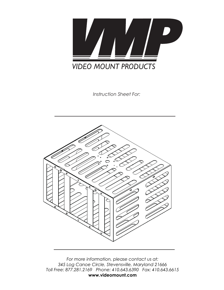 Video Mount Products PMC-L User Manual | 7 pages