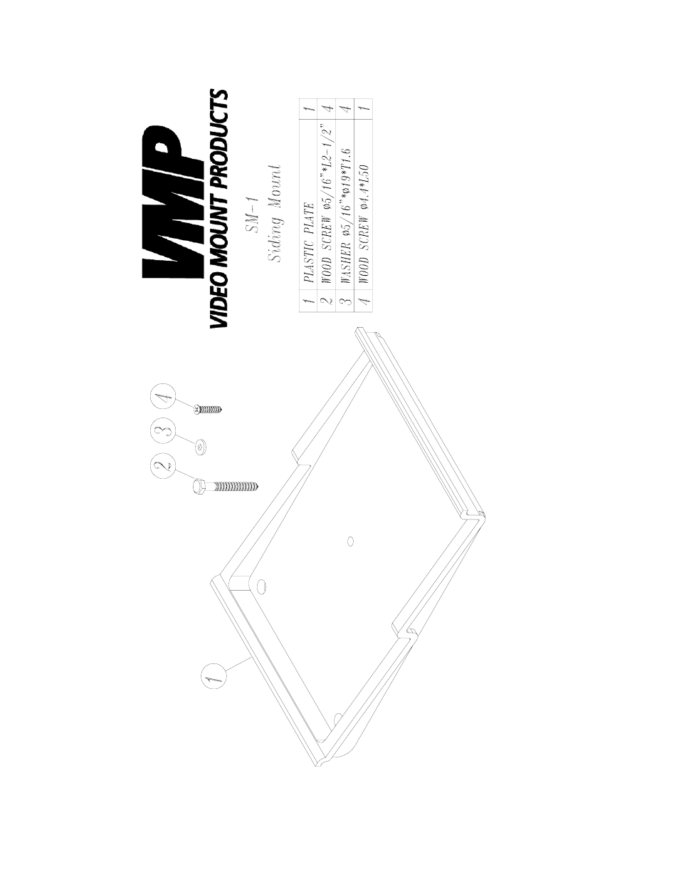 Video Mount Products SM-1 User Manual | Page 2 / 3