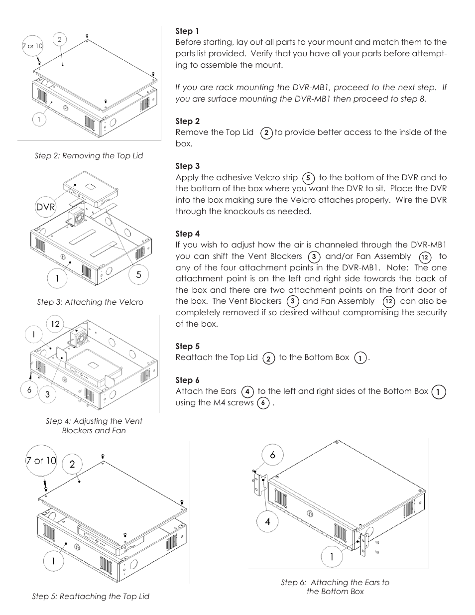 Video Mount Products DVR-MB1 User Manual | Page 3 / 4