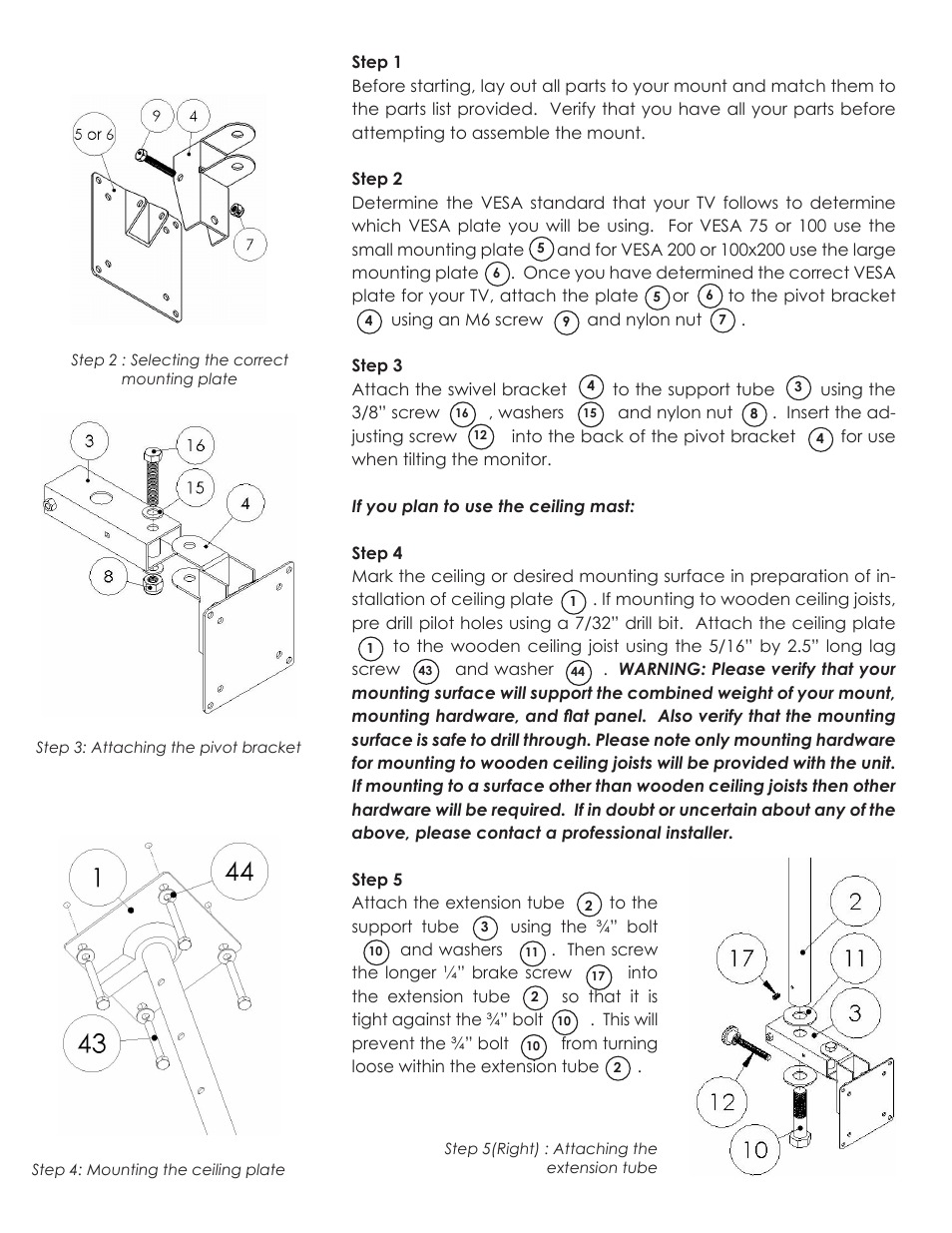 Video Mount Products LCD-PV User Manual | Page 3 / 5