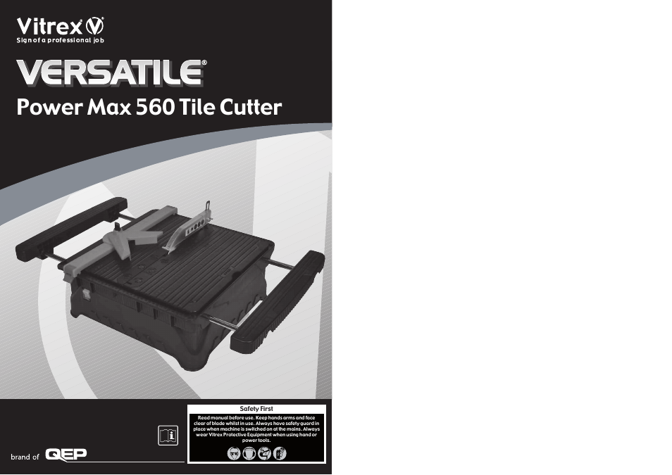 Vitrex WS560180 User Manual | 5 pages