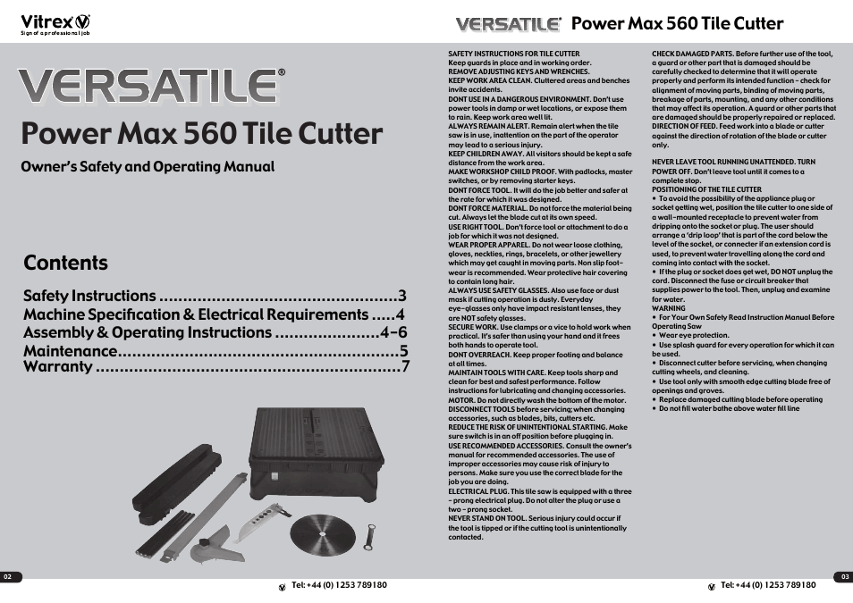 Vitrex WS560180 User Manual | Page 2 / 5