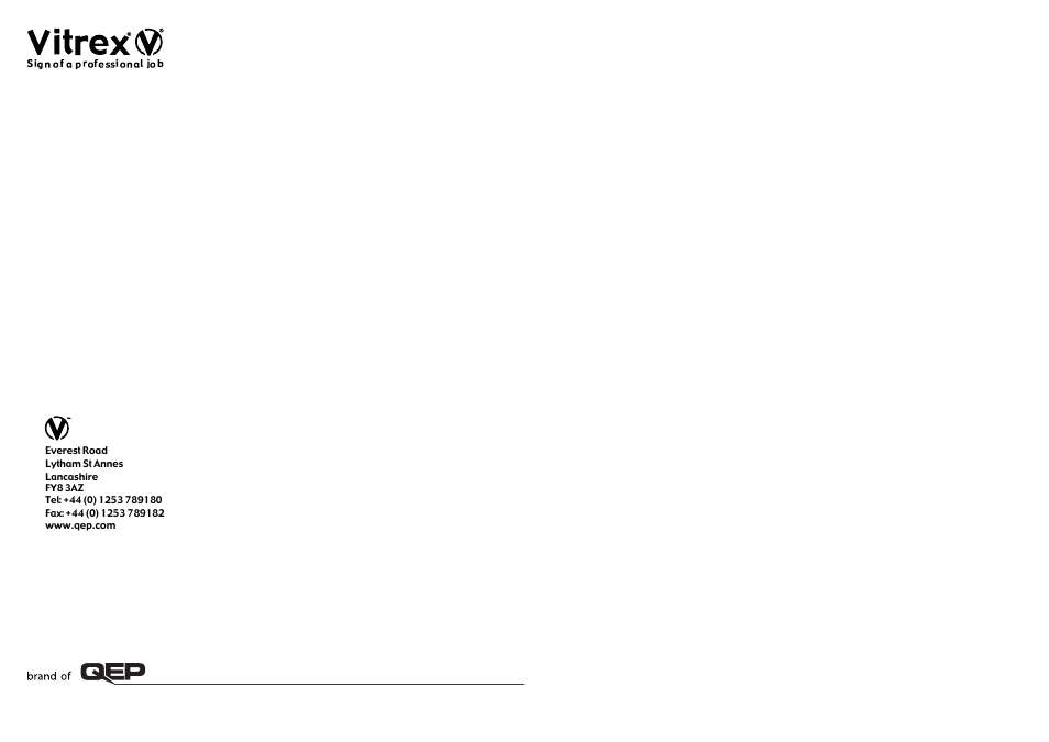 Vitrex WS560180 User Manual | Page 5 / 5