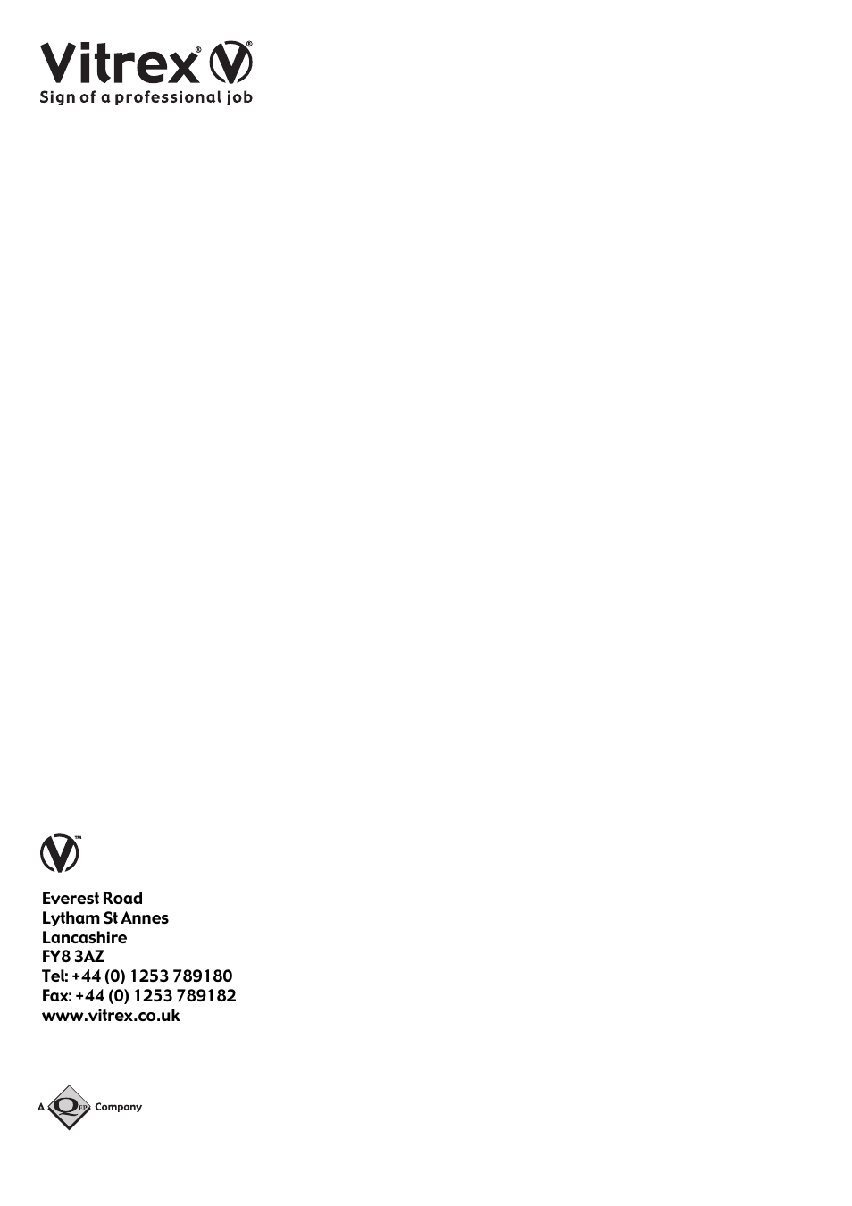 Vitrex 103402NDE User Manual | 8 pages