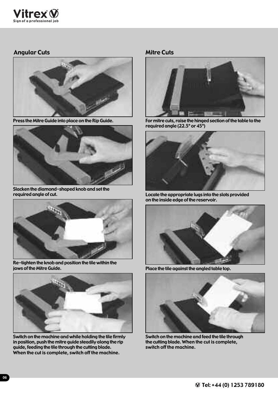 Operating instructions | Vitrex 103402NDE User Manual | Page 7 / 8