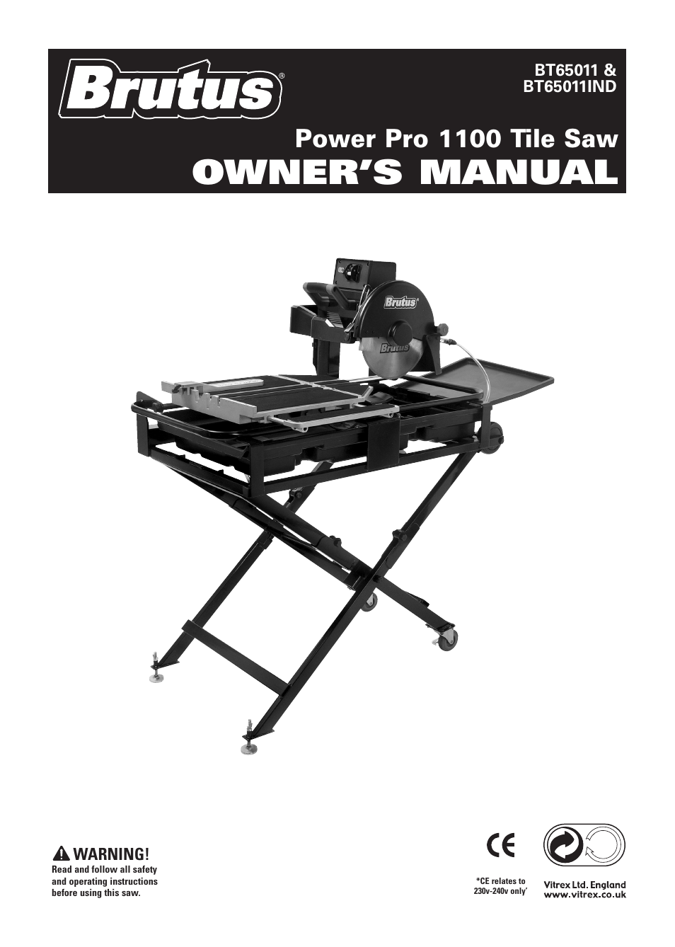 Vitrex BT65011IND User Manual | 12 pages